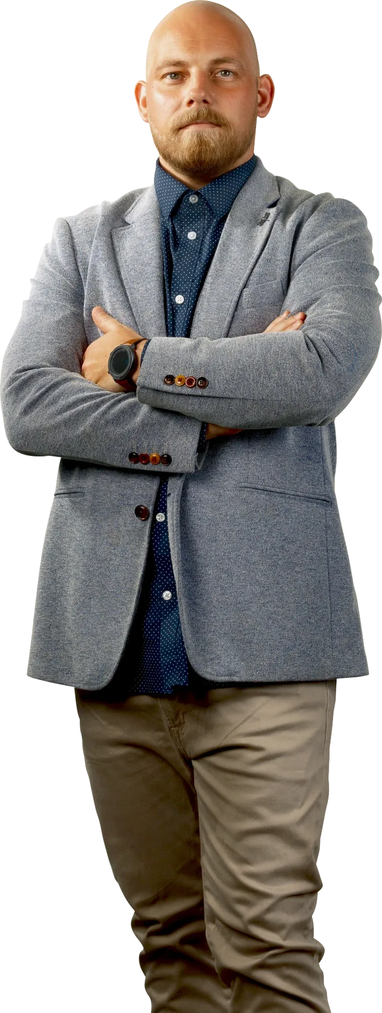 Mikkel Schmidt, founder of Azendo, arms crossed, who built our IT outstaffing services