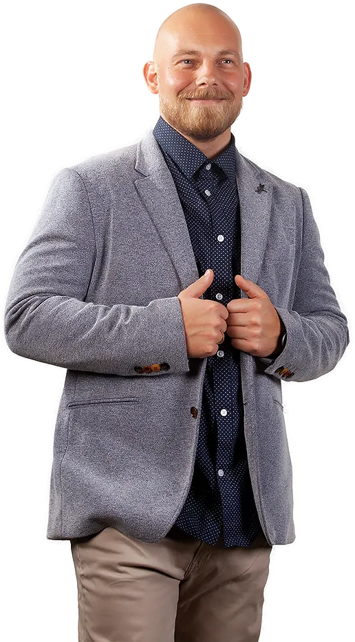Mikkel Schmidt, founder of the offshore software development company Azendo, smiling