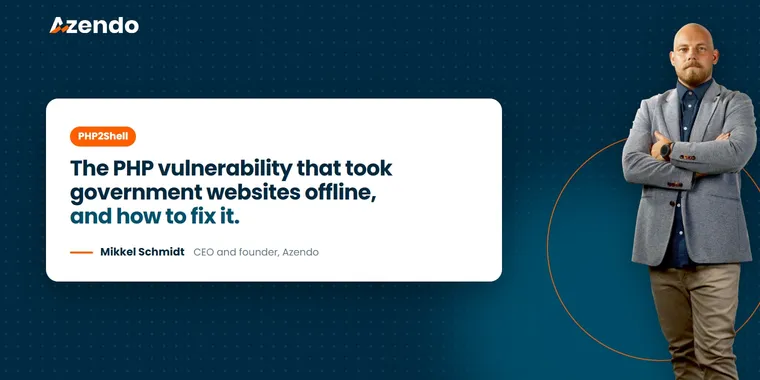 Mikkel Schmidt with the PHP2Shell fix, cover of our post on PHP2Shell, the PHP vulnerability